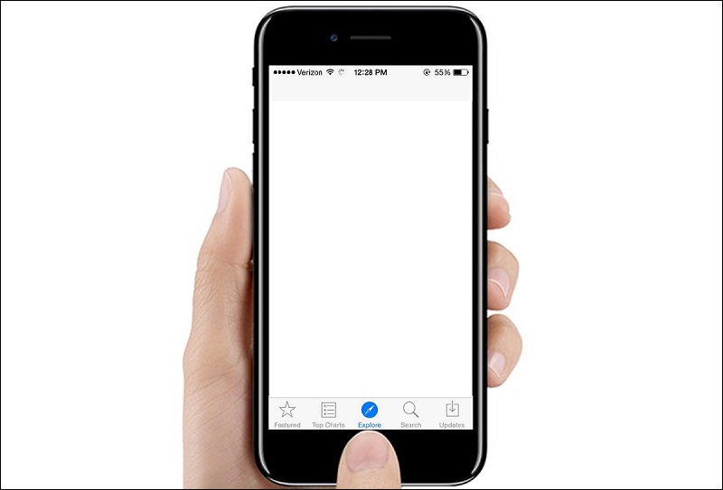 Biểu hiện vào App Store màn hình trắng